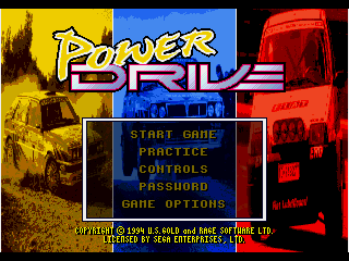 Power Drive Pt) Title Screen